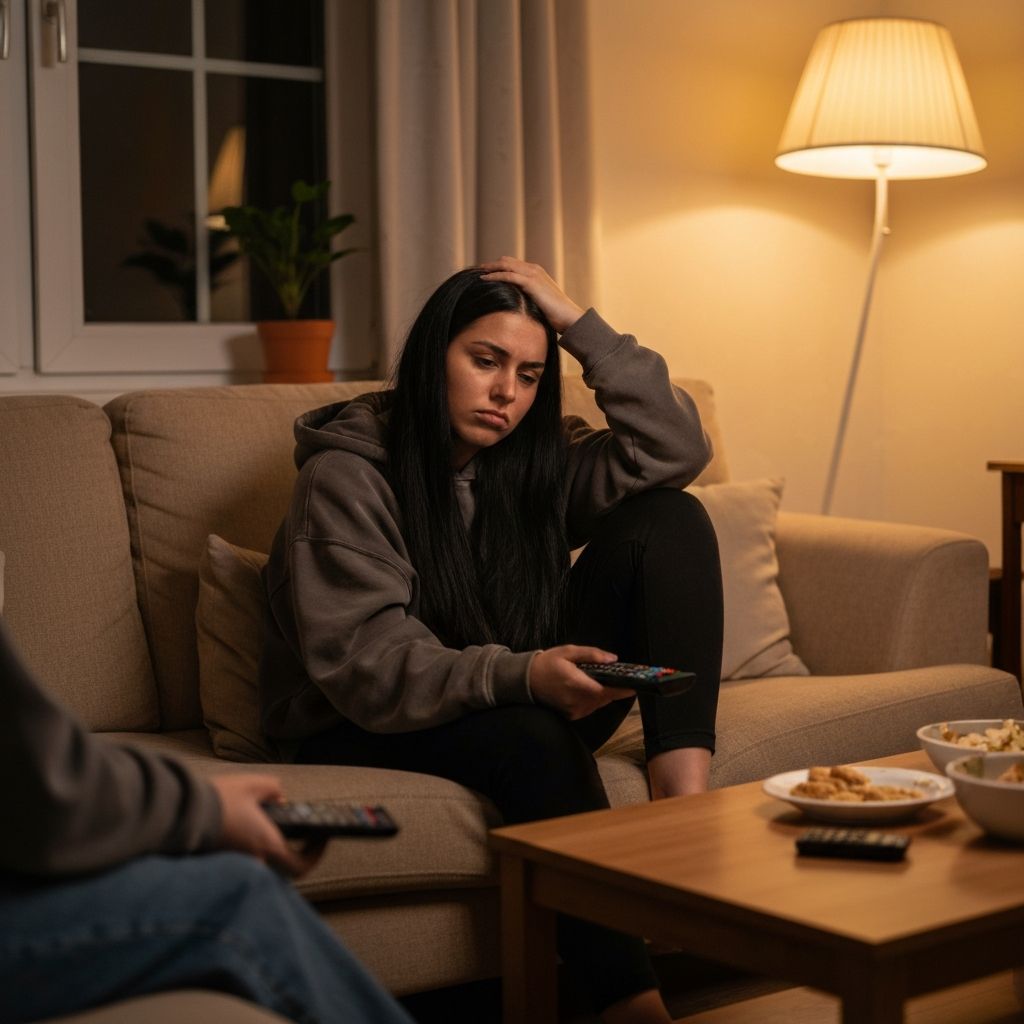 Umorna zena na kaucu